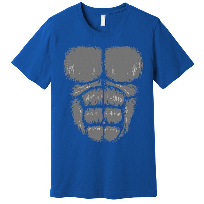 Halloween Funny Gorilla Monkey Belly Chest Costume Premium T-Shirt