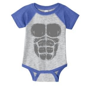 Halloween Funny Gorilla Monkey Belly Chest Costume Infant Baby Jersey Bodysuit