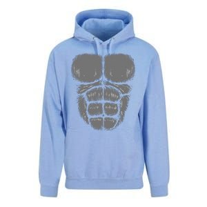 Halloween Funny Gorilla Monkey Belly Chest Costume Unisex Surf Hoodie