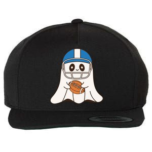 Halloween Football Ghost Mascot And Sports Lovers Funny Gift Wool Snapback Cap