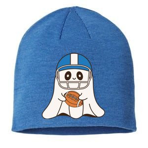 Halloween Football Ghost Mascot And Sports Lovers Funny Gift Sustainable Beanie