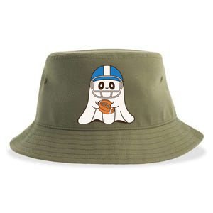 Halloween Football Ghost Mascot And Sports Lovers Funny Gift Sustainable Bucket Hat