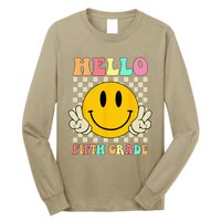 Hello Fifth Grade Hippie Smile Face 5th Grade Back To School Long Sleeve Shirt