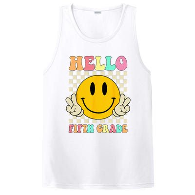 Hello Fifth Grade Hippie Smile Face 5th Grade Back To School PosiCharge Competitor Tank