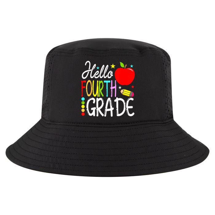 Hello Fourth Grade Team 4th Grade Back To School Teacher Cool Comfort Performance Bucket Hat