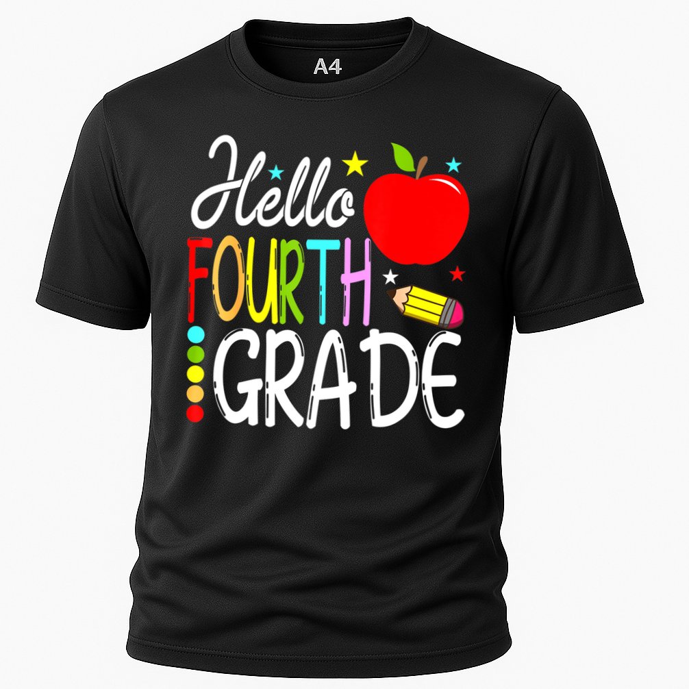 Hello Fourth Grade Team 4th Grade Back To School Teacher Cooling Performance Crew T-Shirt