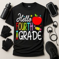 Hello Fourth Grade Team 4th Grade Back To School Teacher Cooling Performance Crew T-Shirt