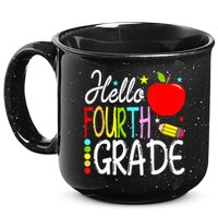 Hello Fourth Grade Team 4th Grade Back To School Teacher 15oz Campfire Ceramic Mug