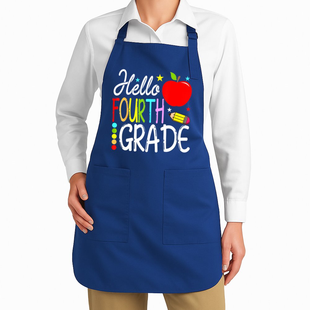 Hello Fourth Grade Team 4th Grade Back To School Teacher Apron