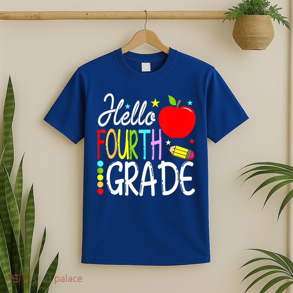 Hello Fourth Grade Team 4th Grade Back To School Teacher T-Shirt