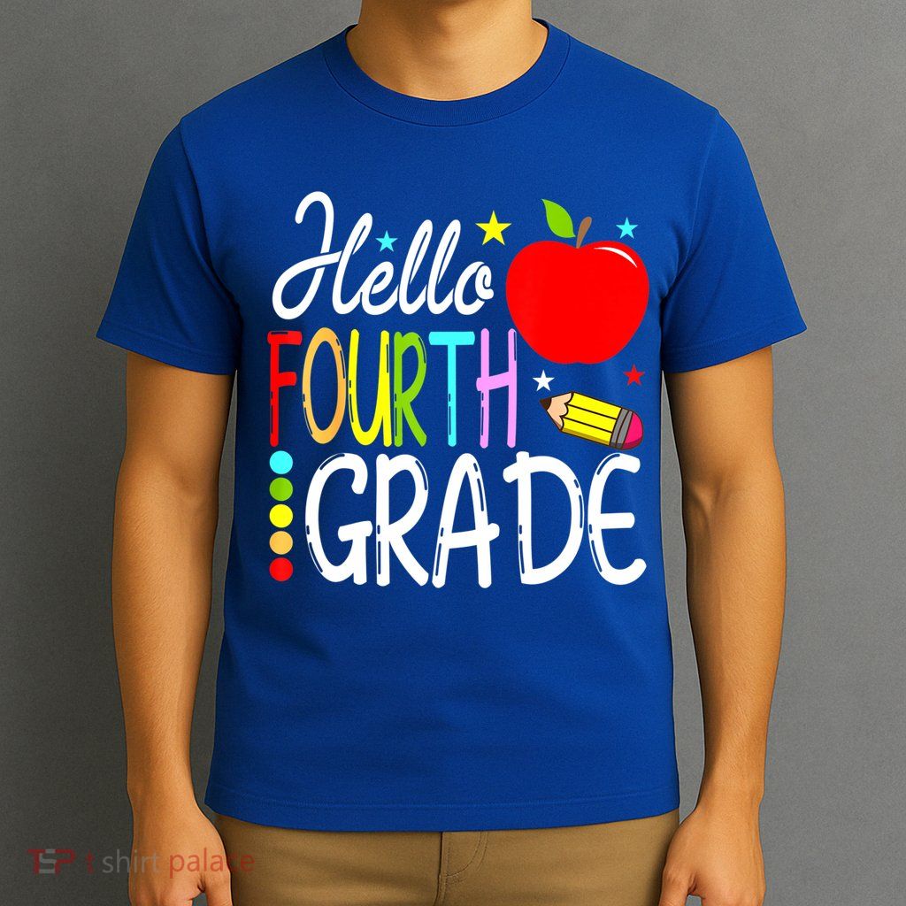 Hello Fourth Grade Team 4th Grade Back To School Teacher T-Shirt