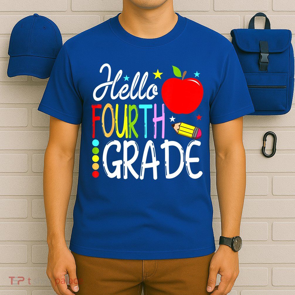 Hello Fourth Grade Team 4th Grade Back To School Teacher T-Shirt