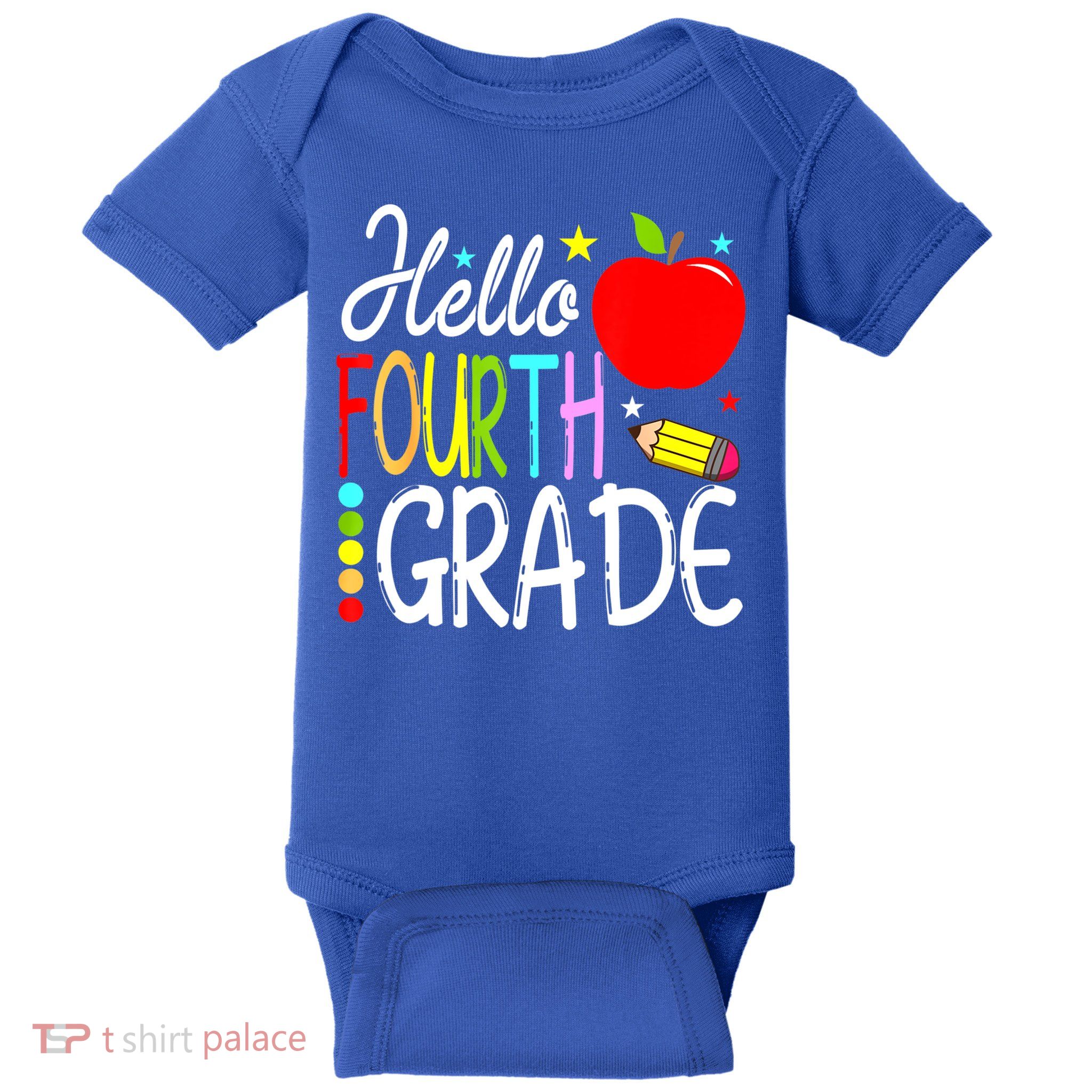 Hello Fourth Grade Team 4th Grade Back To School Teacher Baby Bodysuit
