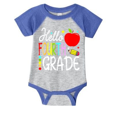 Hello Fourth Grade Team 4th Grade Back To School Teacher Infant Baby Jersey Bodysuit