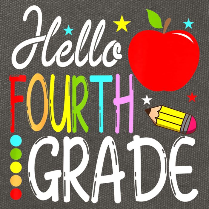 Hello Fourth Grade Team 4th Grade Back To School Teacher Cotton Canvas Backpack