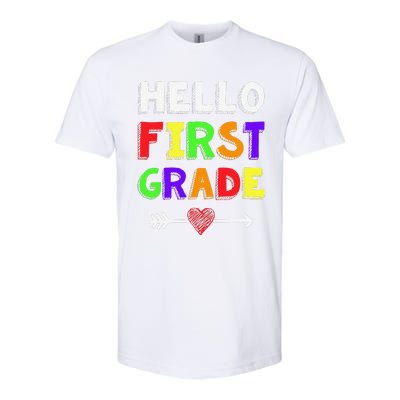 Hello First Grade Team 1st Grade Back To School Teacher Softstyle CVC T-Shirt