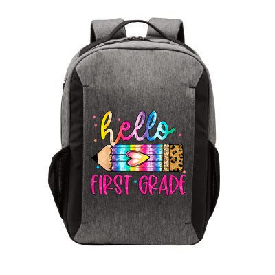 Hello First Grade Leopard Tie Dye Pencil Vector Backpack