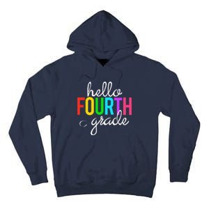 Hello Fourth Grade 4th First Day Of School Bright Teacher Tall Hoodie