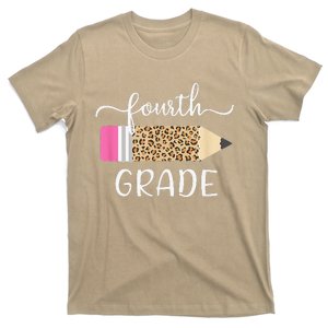 Hello Fourth Grade First Day Of School Leopard Print T-Shirt