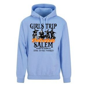 Halloween Funny Girl Trip Salem Time To Get Witch Gift Unisex Surf Hoodie