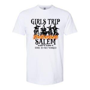 Halloween Funny Girl Trip Salem Time To Get Witch Gift Softstyle CVC T-Shirt