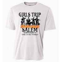 Halloween Funny Girl Trip Salem Time To Get Witch Gift Cooling Performance Crew T-Shirt