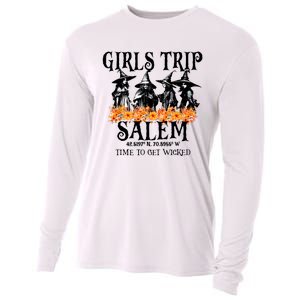 Halloween Funny Girl Trip Salem Time To Get Witch Gift Cooling Performance Long Sleeve Crew