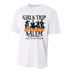 Halloween Funny Girl Trip Salem Time To Get Witch Gift Performance Sprint T-Shirt