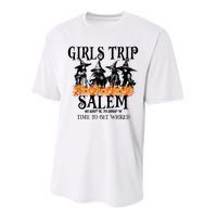 Halloween Funny Girl Trip Salem Time To Get Witch Gift Performance Sprint T-Shirt