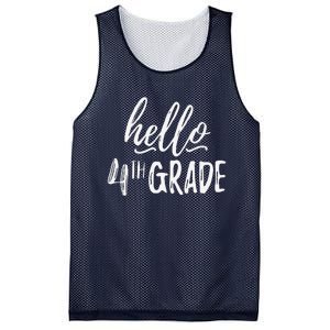 Hello Fourth Grade For 4th Graders Teachers Aides Mesh Reversible Basketball Jersey Tank