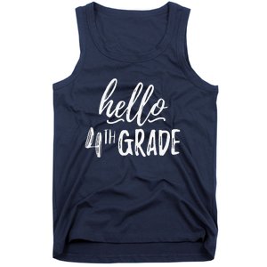 Hello Fourth Grade For 4th Graders Teachers Aides Tank Top