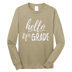 Hello Fourth Grade For 4th Graders Teachers Aides Long Sleeve Shirt