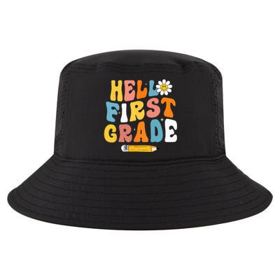 Hello First Grade Teachers Women Back To School Cool Comfort Performance Bucket Hat