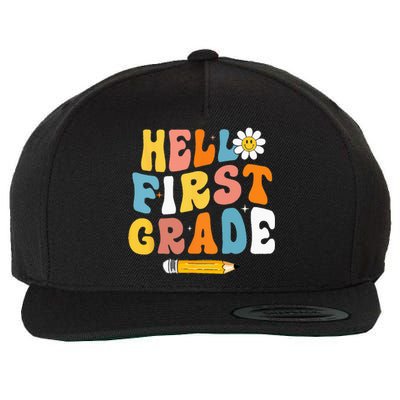 Hello First Grade Teachers Women Back To School Wool Snapback Cap