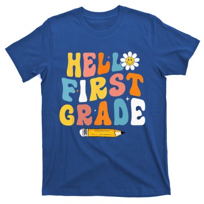 Hello First Grade Teachers Women Back To School T-Shirt