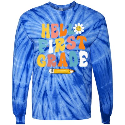 Hello First Grade Teachers Women Back To School Tie-Dye Long Sleeve Shirt