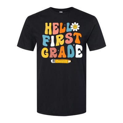 Hello First Grade Teachers Women Back To School Softstyle CVC T-Shirt