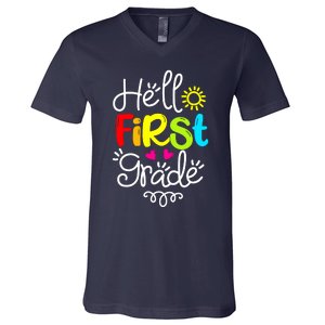 Hello First Grade V-Neck T-Shirt