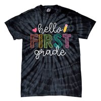 Hello First Grade Boy Girl Teacher Back To School 1st Grade Tie-Dye T-Shirt