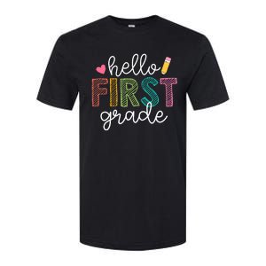 Hello First Grade Boy Girl Teacher Back To School 1st Grade Softstyle CVC T-Shirt