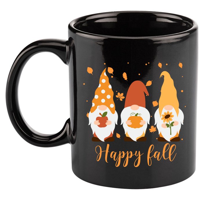 Happy Fall Gnome Festive Cute 11oz C Handle Ceramic Mug