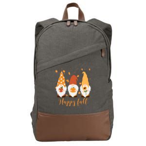 Happy Fall Gnome Festive Cute Cotton Canvas Backpack