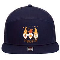 Happy Fall Gnome Festive Cute 7 Panel Mesh Trucker Snapback Hat