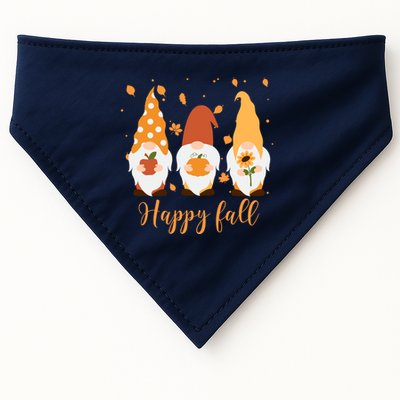 Happy Fall Gnome Festive Cute USA-Made Doggie Bandana