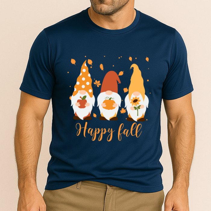 Happy Fall Gnome Festive Cute Cooling Performance Crew T-Shirt