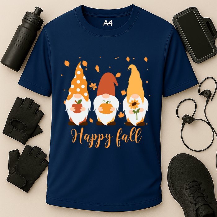 Happy Fall Gnome Festive Cute Cooling Performance Crew T-Shirt