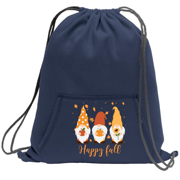 Happy Fall Gnome Festive Cute Sweatshirt Cinch Pack Bag