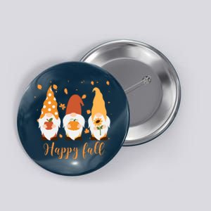 Happy Fall Gnome Festive Cute Button