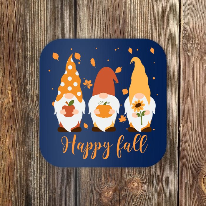 Happy Fall Gnome Festive Cute Coaster