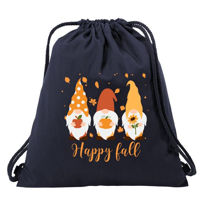 Happy Fall Gnome Festive Cute Drawstring Bag